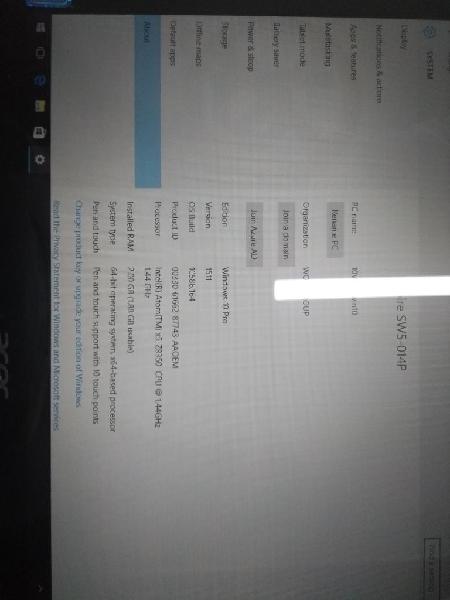 Tablet Acer 2 en 1 Windows 10, 2 Gb Ram