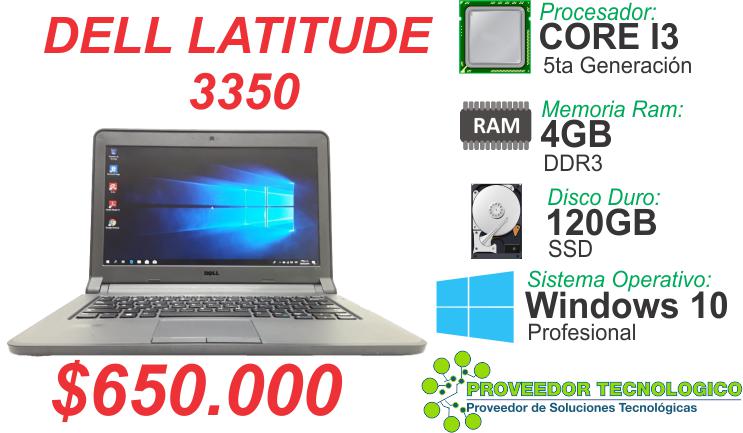 PORTATIL DELL LATITUDE 3350 CORE I3 5TA GENERACION 4GB RAM