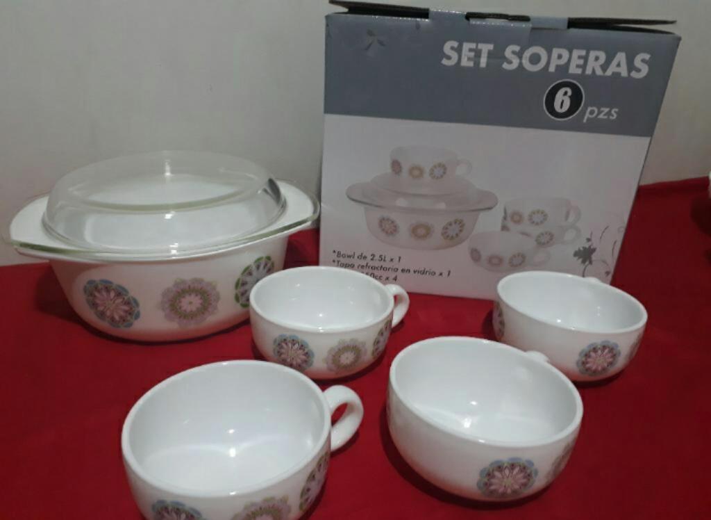 Set de Soperas de 6 Piezas