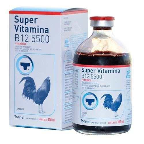 Super Vitamina B12 5500 Gallos Tornel X 100ml Entrego Ya