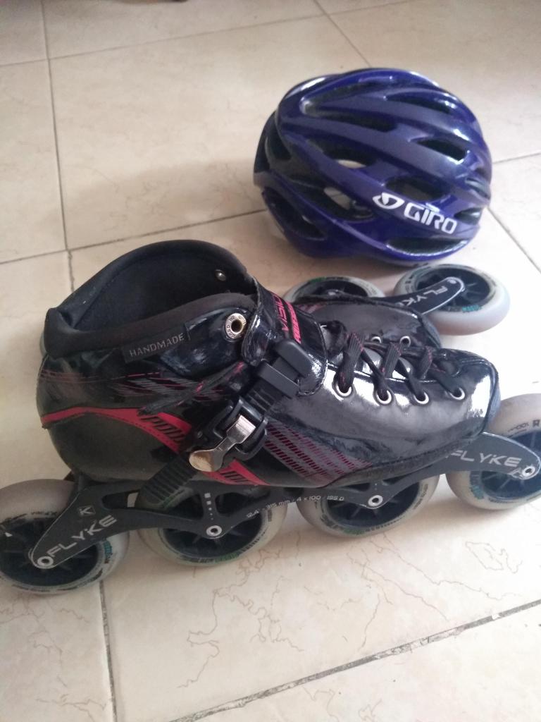 Vendo patines con casco giro talla 38 celular 