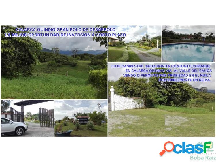 VENTA LOTE EN CONJUNTO CERRADO CALARCA QUINDIO