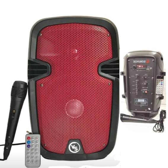 cabina activa sonivox de 8 pulgadas bluethoot USB radio