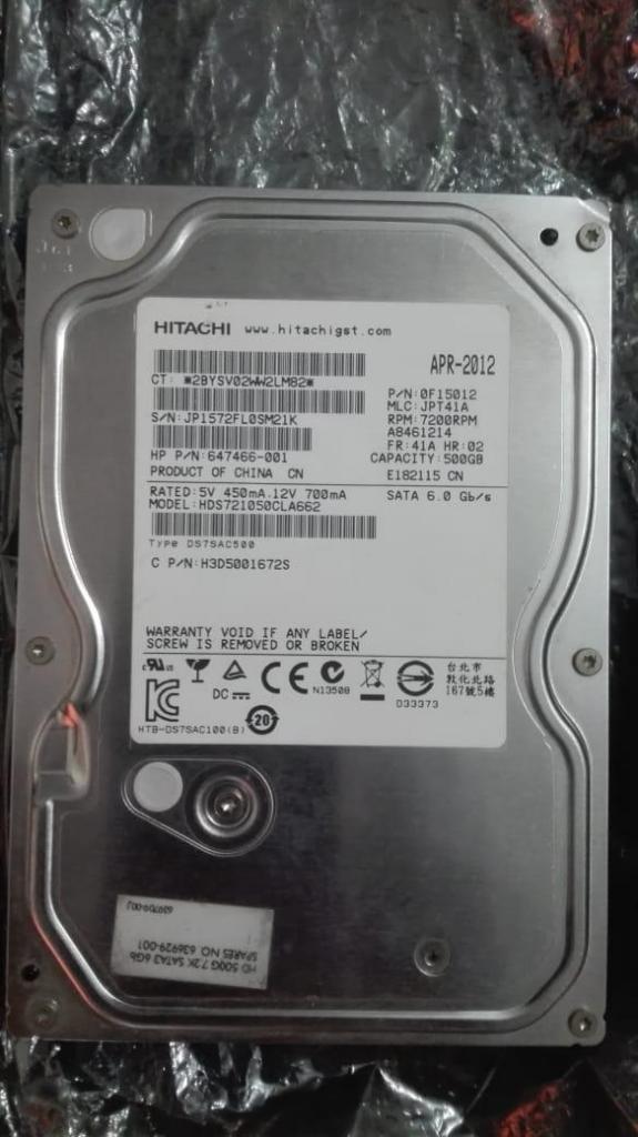 DISCO HITACHI 500GB RPM