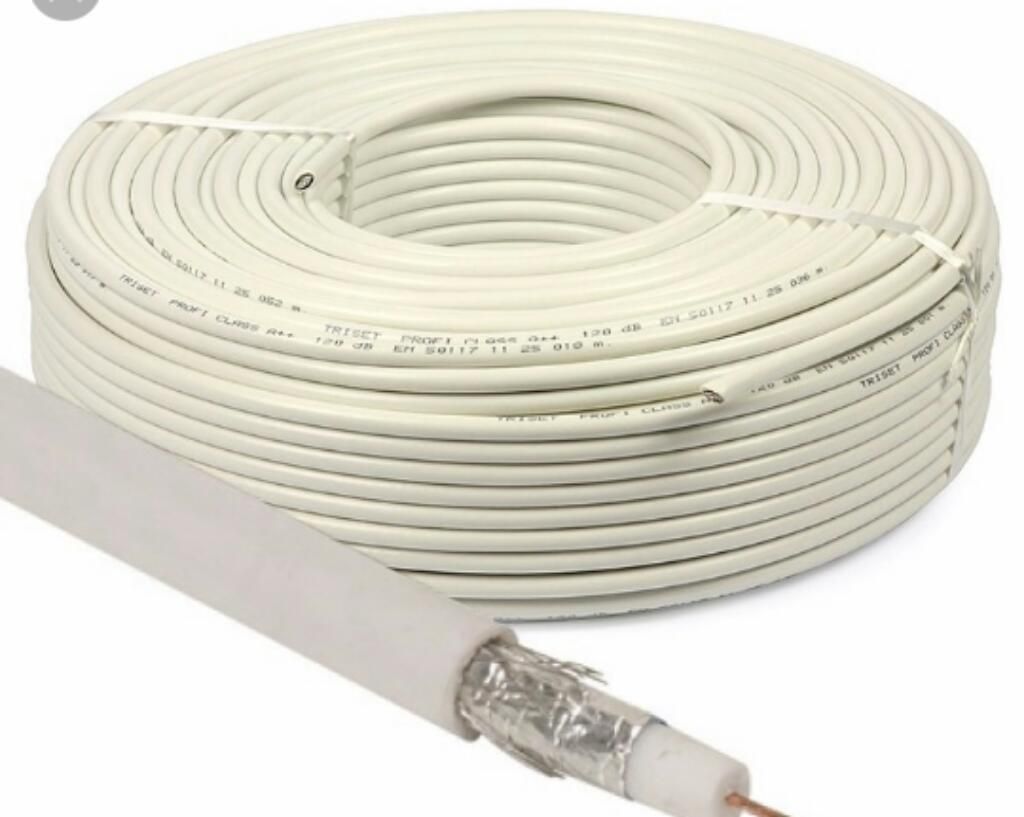 Cable Coaxial Blanco 100mts