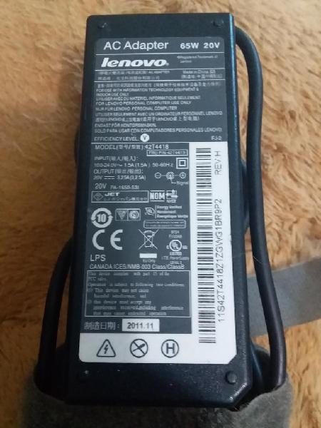 Cargador Lenovo 65w 20v Punta Amarilla