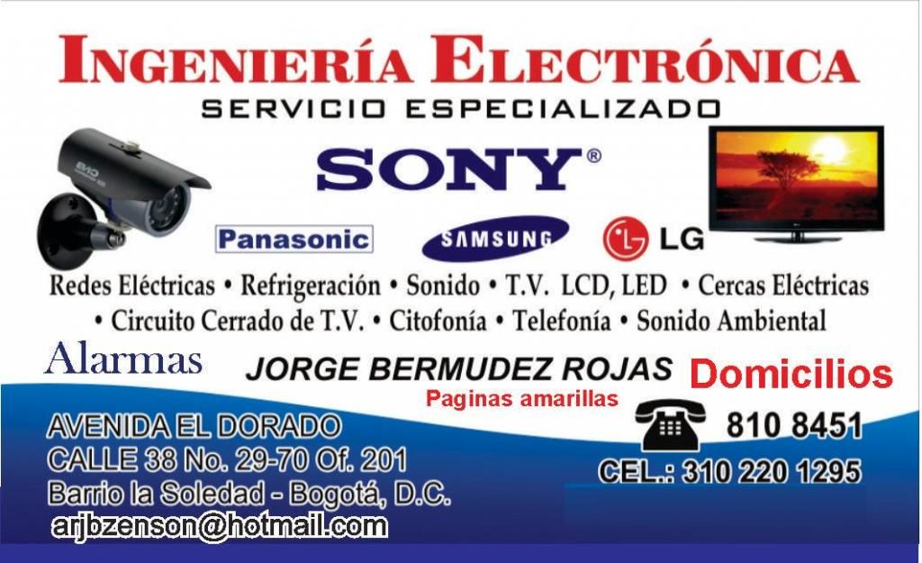 TARJETAS PARA TELEVISIÓN CENTRO DE SERVICIO SONY SAMSUNG Y