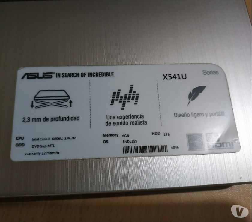 Portatil Asus X541U 1TB