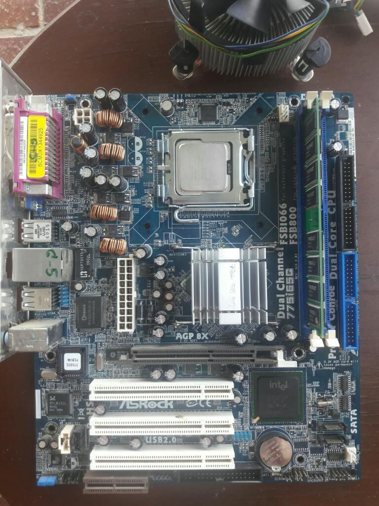 Board Asrock 775i65g Pentium  Sl9
