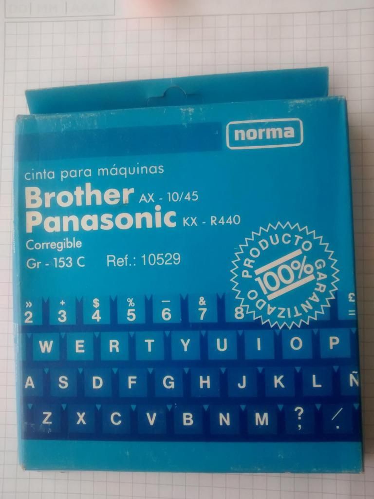 Cinta máquina de escribir eléctrica marca Brother AX 