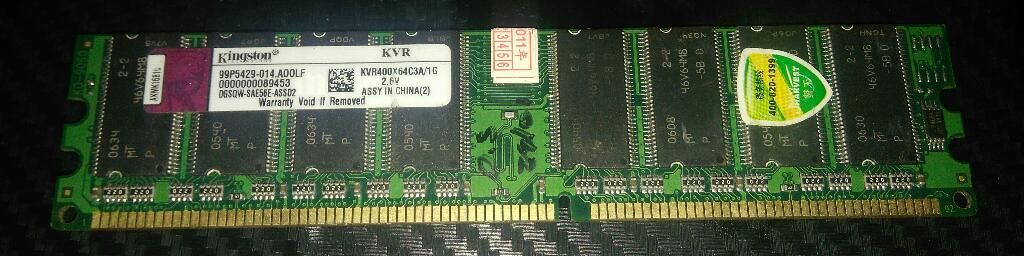 Ddr1 de 1gb Marca Kingston