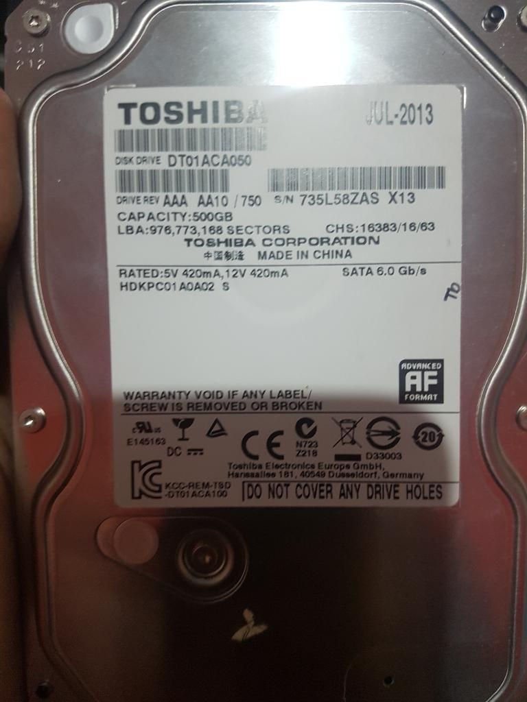 Disco Duro de Pc Toshiba Al 100%