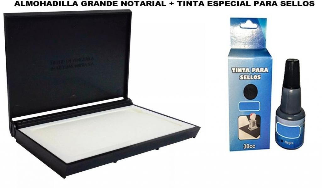 Almohadilla Notaria Grande Incluye Tinta Medidas 25x18cms