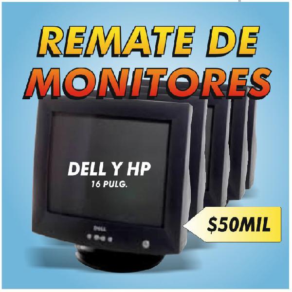 REMATO DIEZ MONITORES DELL Y HP