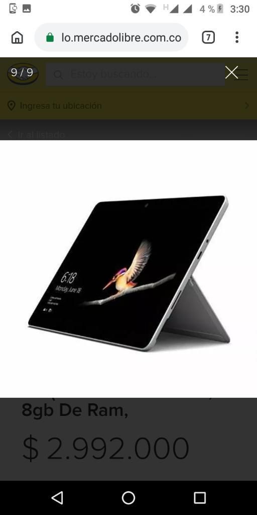 Tablet Surface Go Barata