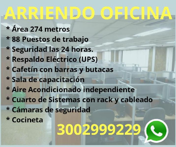 Arriendo Oficina 274mts2 Centro Medellin
