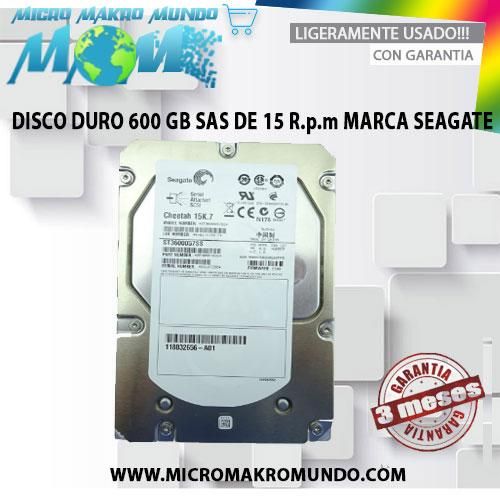 Disco Duro 600gb Sas De  R.p.m Marca Seagate