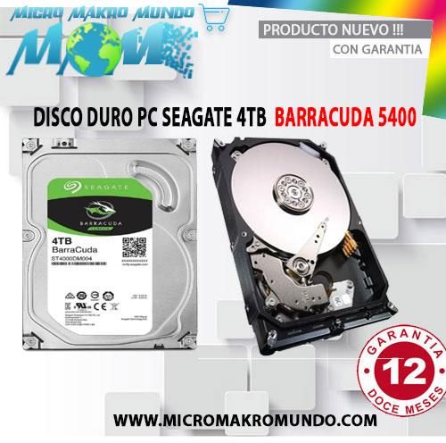 Disco Duro Pc Seagate 4tb Barracuda  Rpm Nuevo