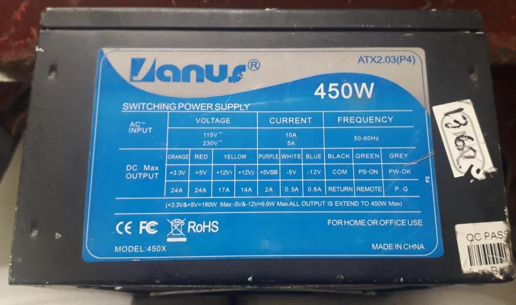 Fuente De Poder Janus 450w Atx