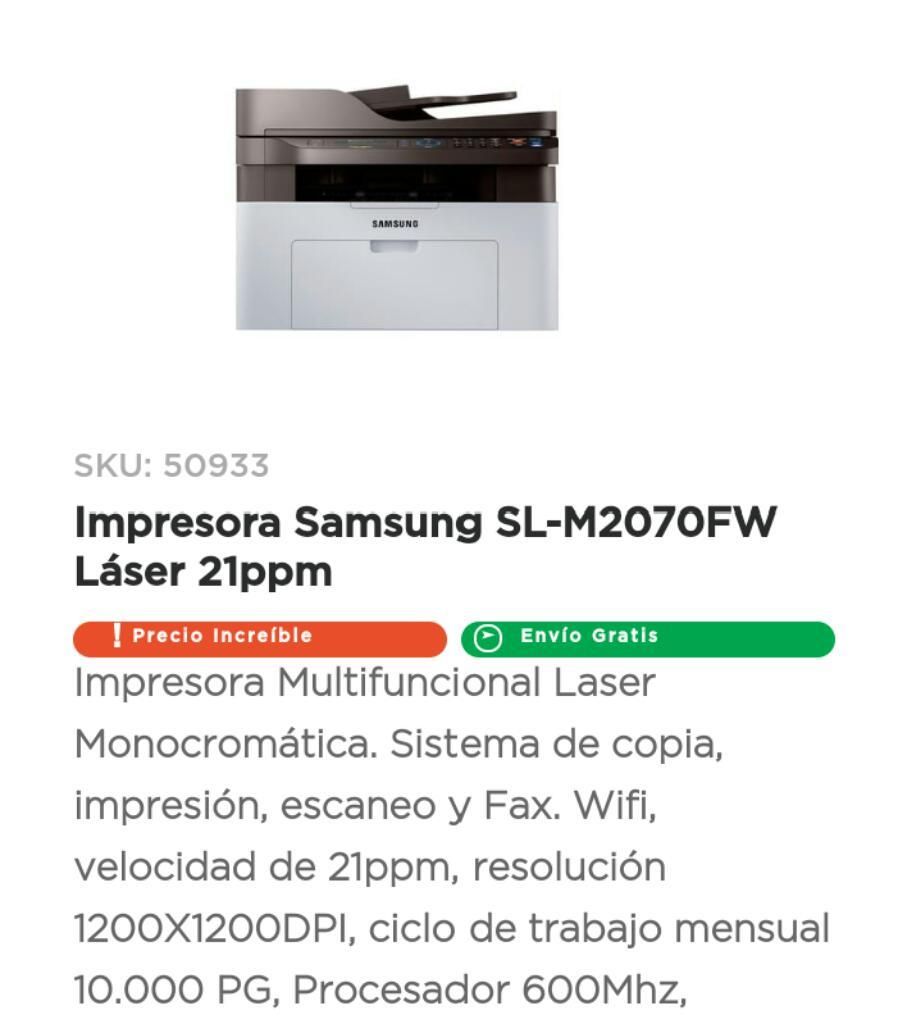 Impresora Samsung fw