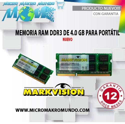 Memoria drr3 de 4.0gb para portátil producto nuevo
