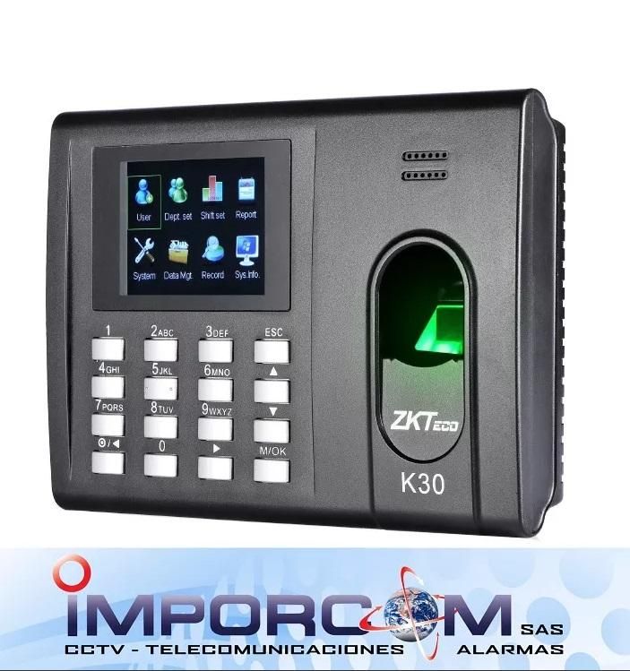 Control De Acceso Asistencia Y Tiempo Biometrico Zkteco K30