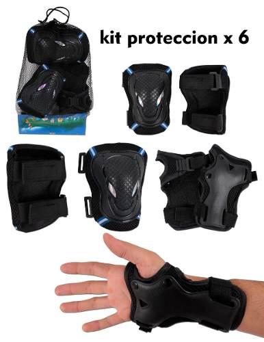 Kit Proteccion Skate Patinaje Patineta Coderas Rodilleras X6