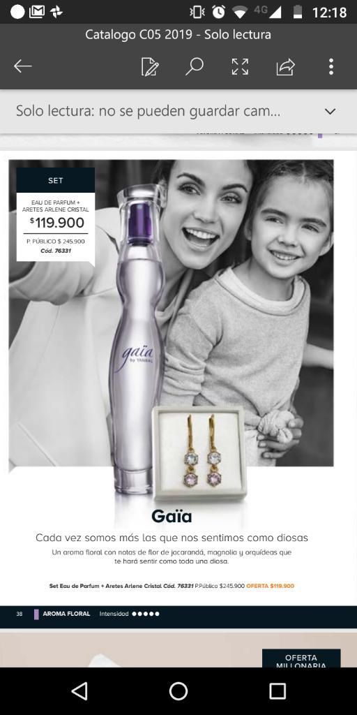 Super Kit Perfume Gaia Y Crema Hidratant