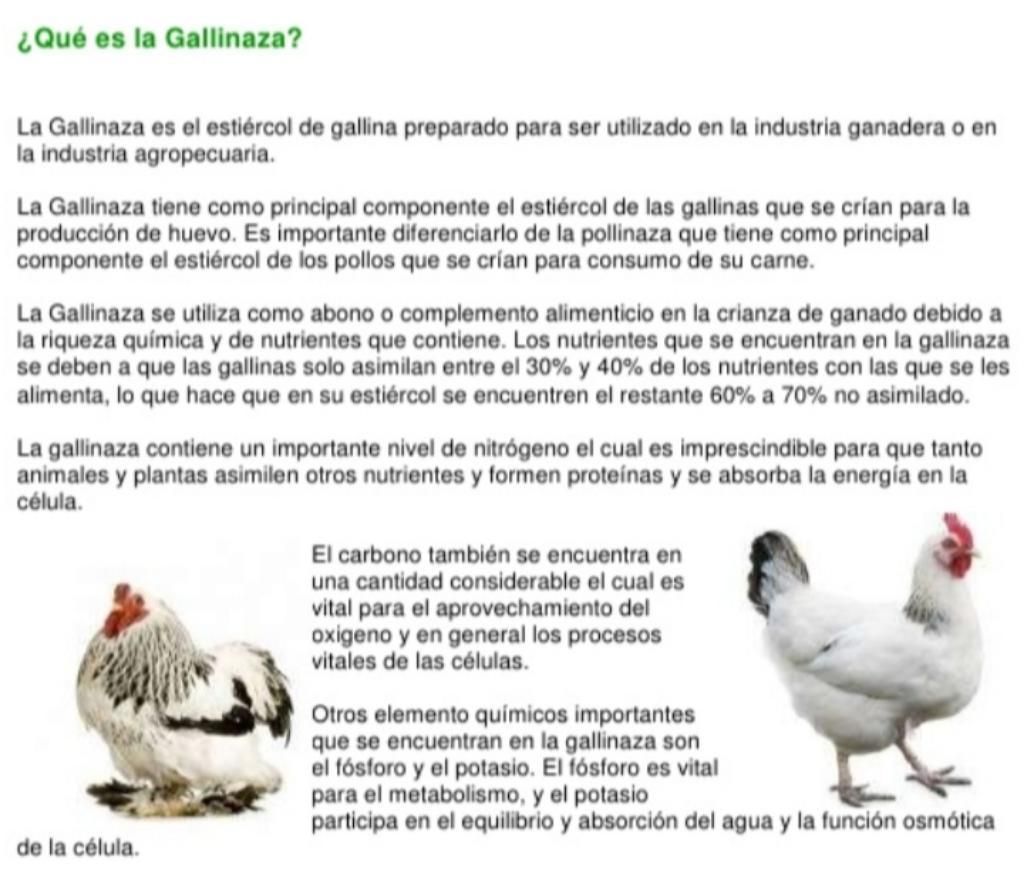 Venta de Gallinaza-abono