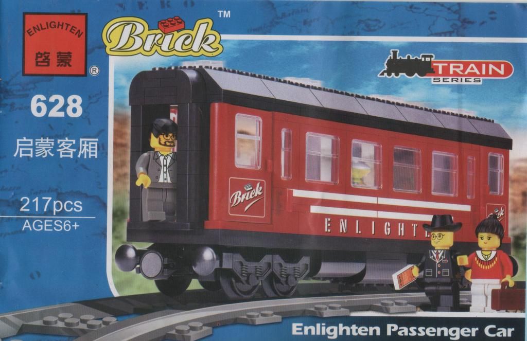 C628 Tren Vagón de Pasajeros Juguetes para Armar Tipo Lego