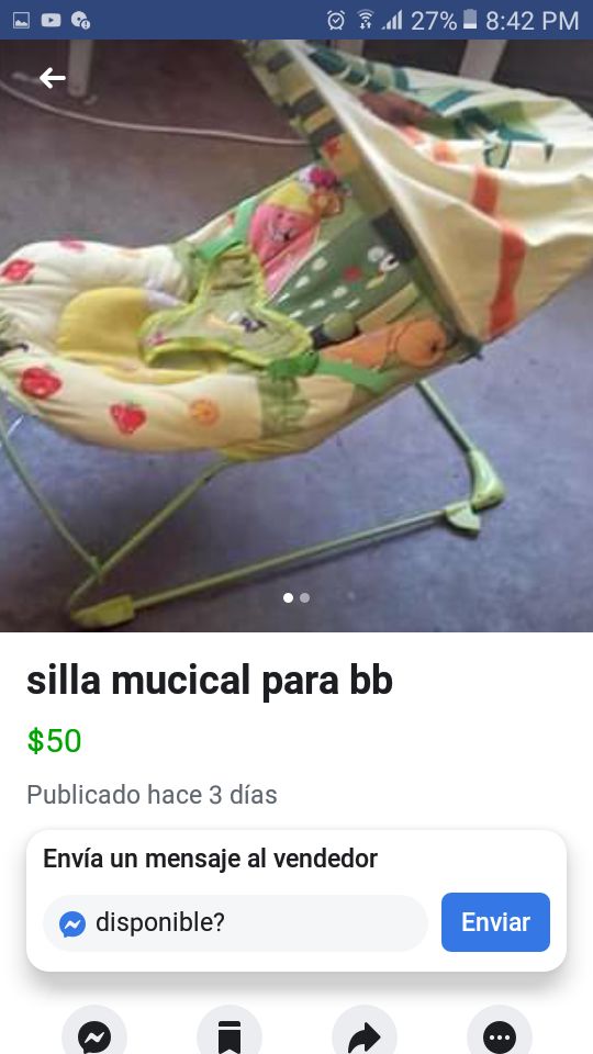 Silla musical con vibrasion 