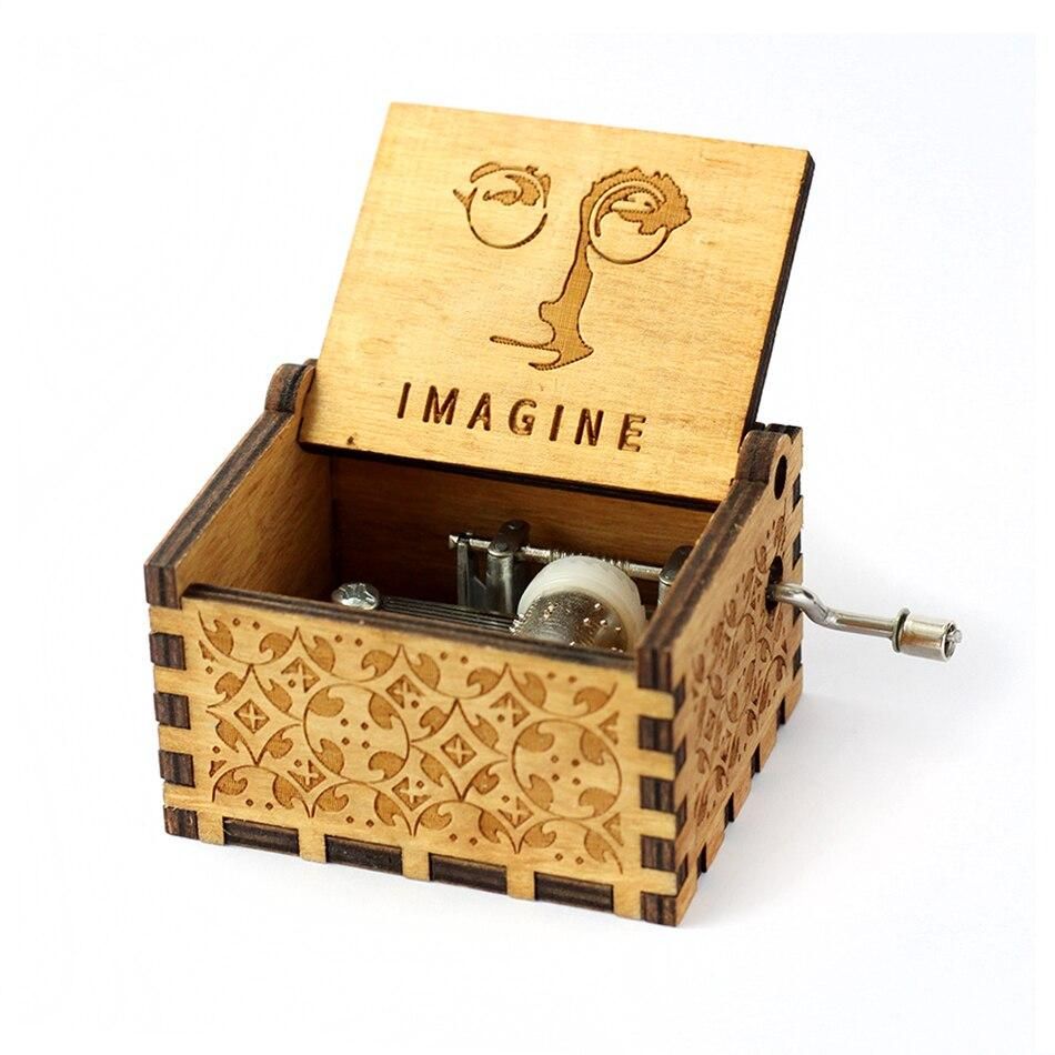 Caja Musical - John Lennon Imagine Madera Regalo