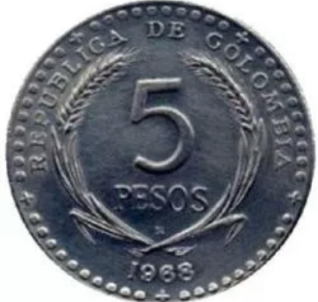 Moneda 5 Pesos Congreso Eucaristico 