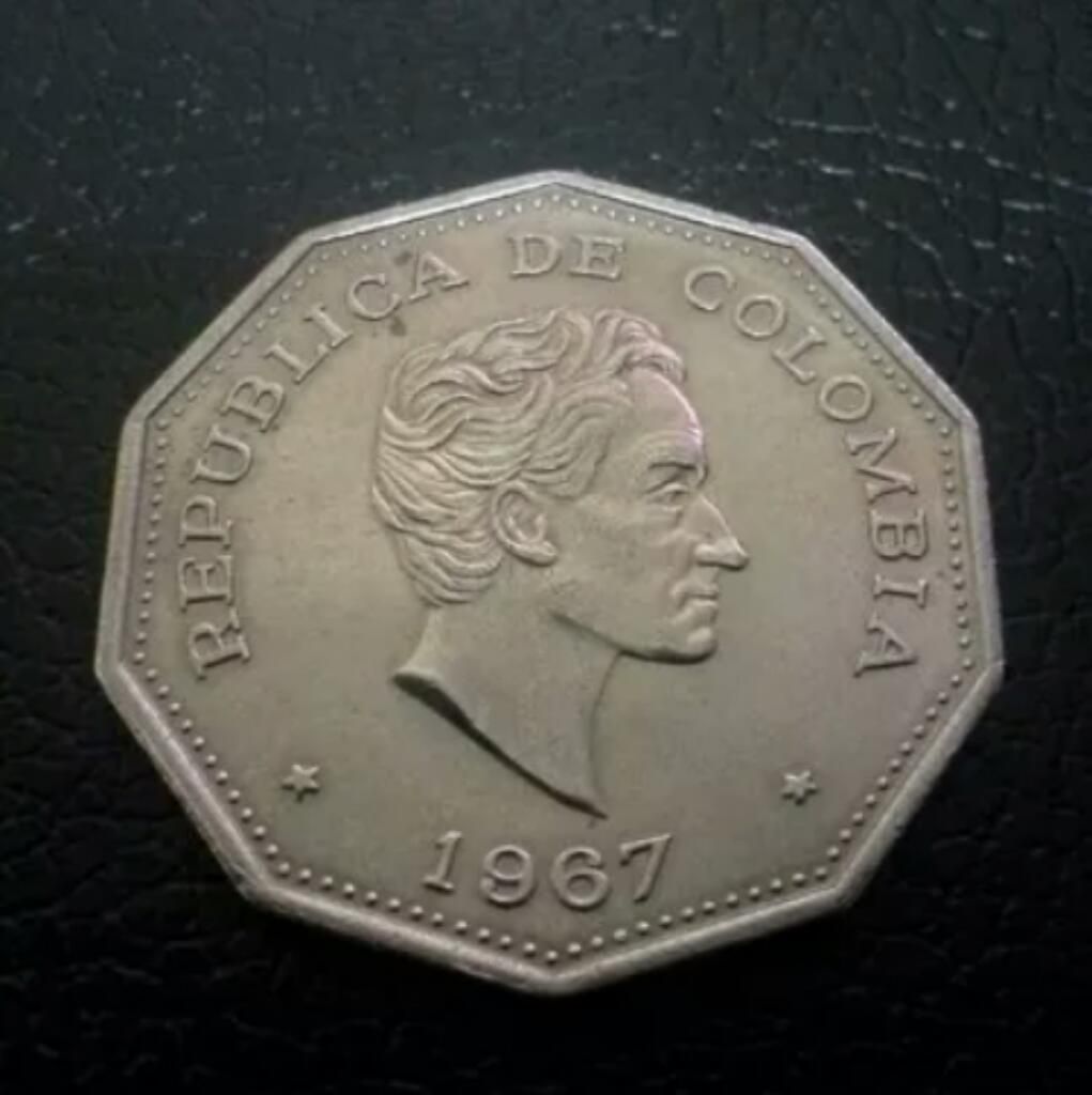 Moneda Decagono 1 Peso 