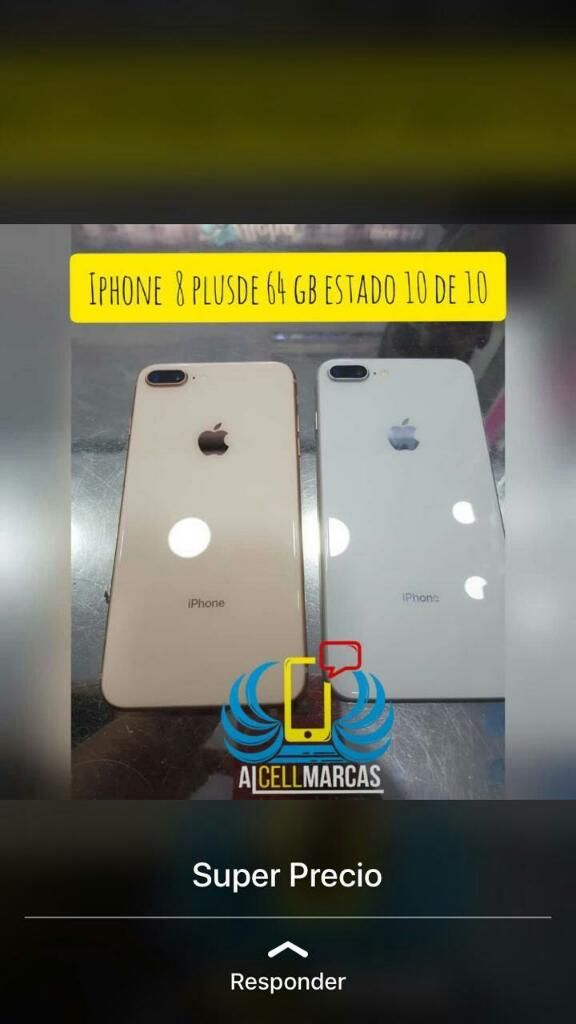 iPhone 8 Plus 64 Gb con Factura Y Garant