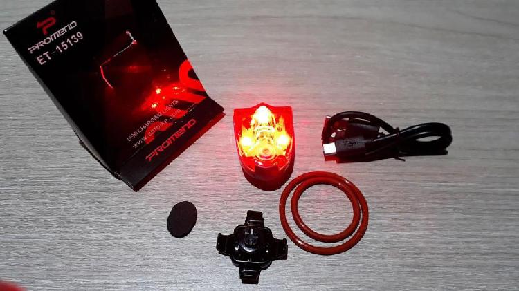 LUZ STOP LED RECARGABLE BICICLETA MANUBRIO CASCO CILLIN RUTA