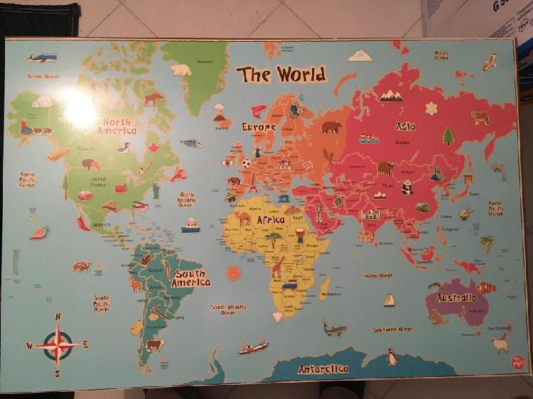 Mapa del mundo por niños en ingles