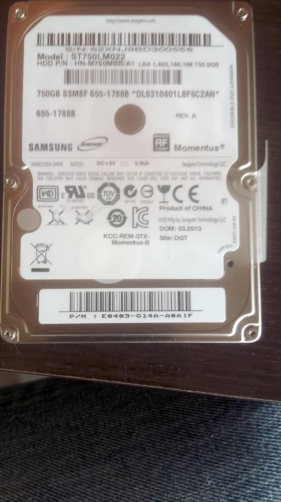 disco duro para MACBOOK Samsung SpinPoint ST750LMGB