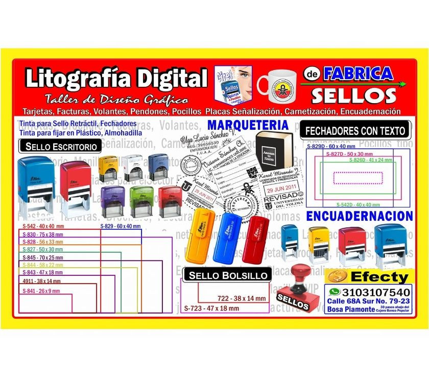 Sellos, Tintas, Carteles, Bosa piamonte