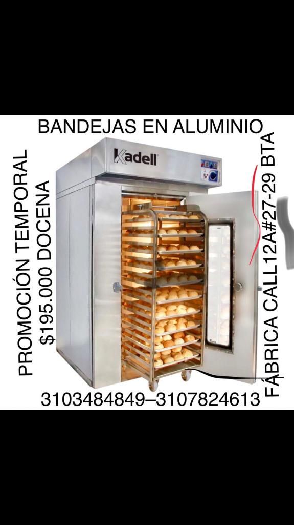 Equipo de Panaderia,Bandejas en Aluminio
