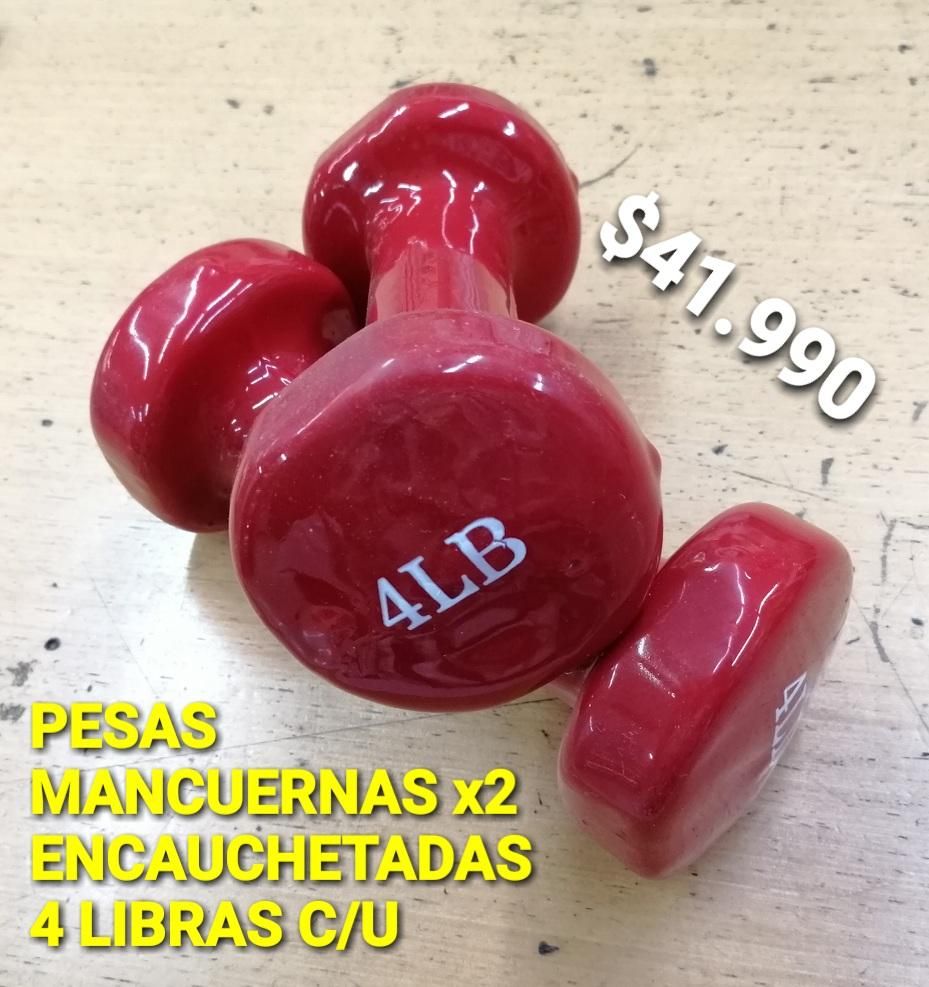 PESAS MANCUERNAS X2 DE 4 LIBRAS CADA UNA