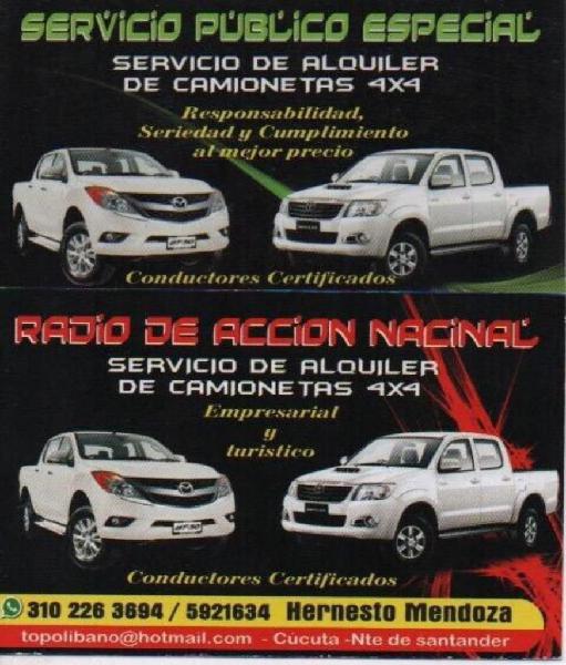 Diler de Camionetas Públicas 4 X 4