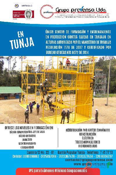 CURSOS DE TRABAJO EN ALTURAS TUNJA BOYACA