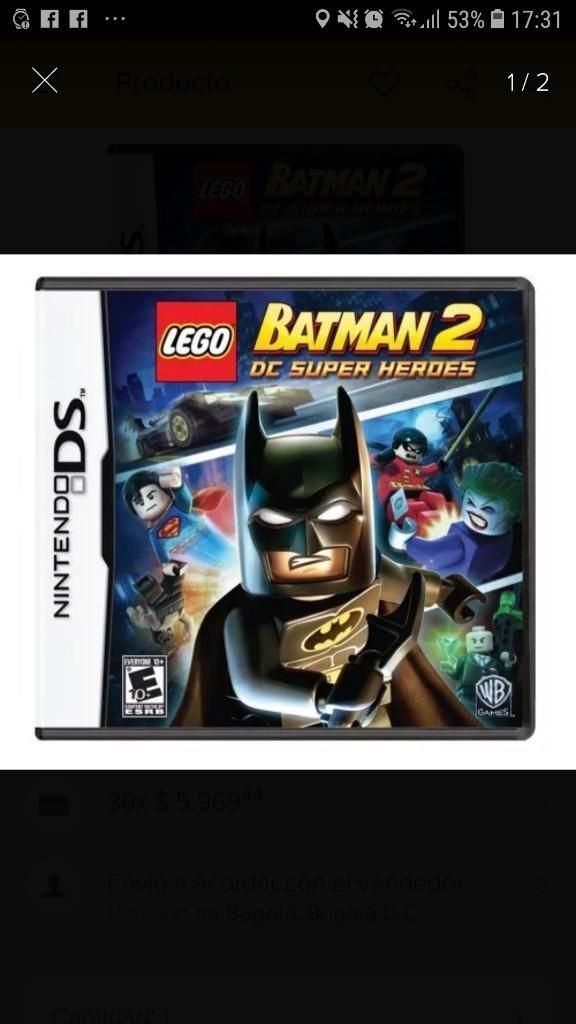 Juego Nintendo 3ds Lego Batman 2