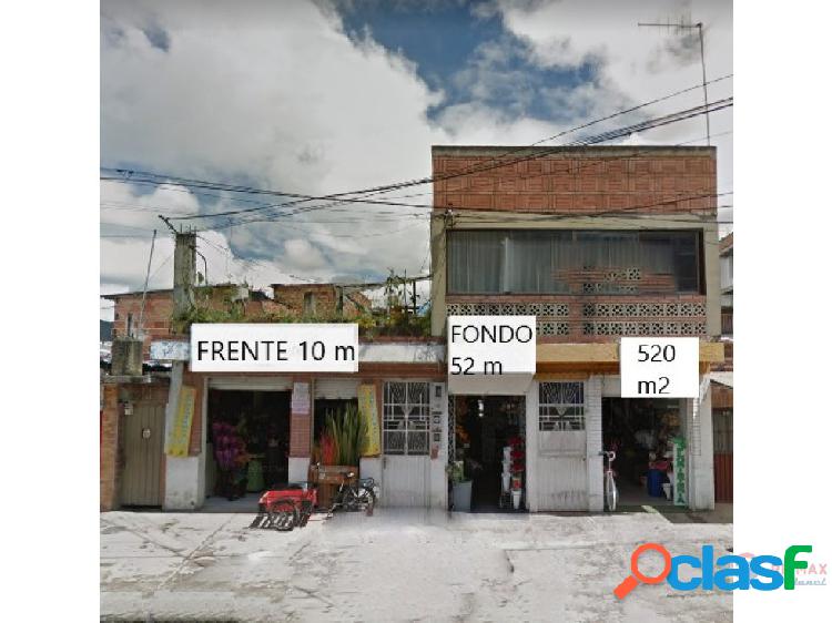 VENDO LOTE COMERCIAL EN CHIA CRA.10 520M2