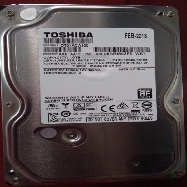 Vendo disco duro Toshiba nuevo, sin caja, 1 Tera interino