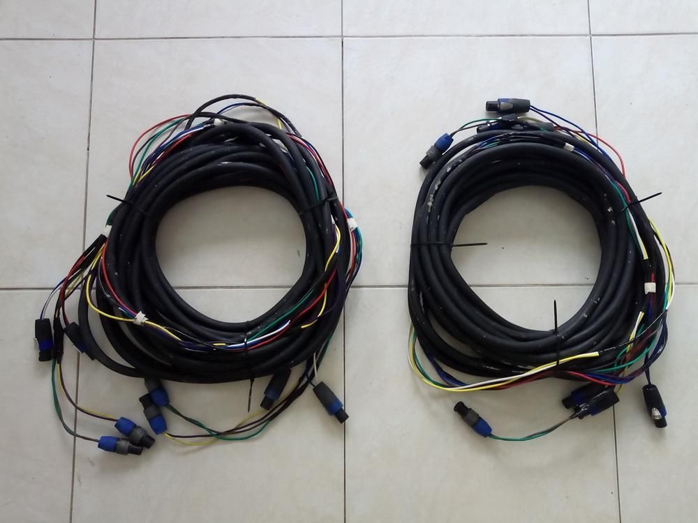 Cable Encauchetado 4x12 con sus conectoes niutry para