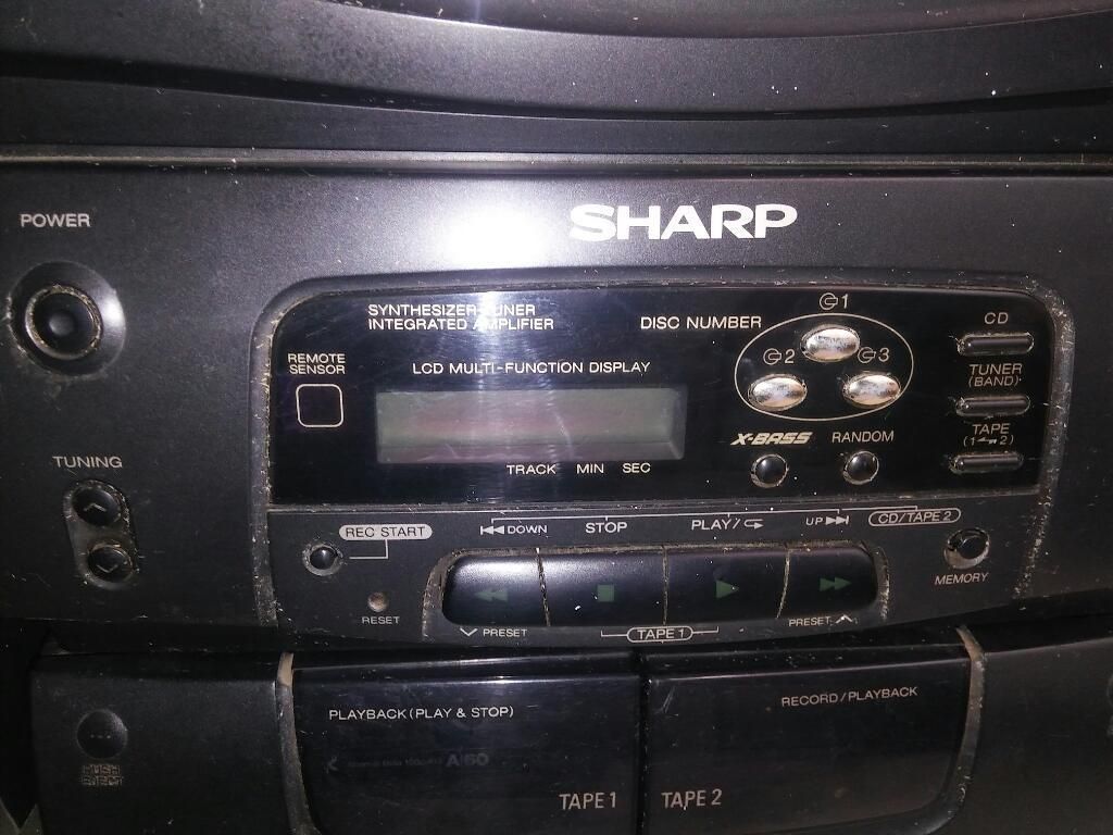 Equipo de Sonido Sharp Radio Y Cassete solo el cabezote sin
