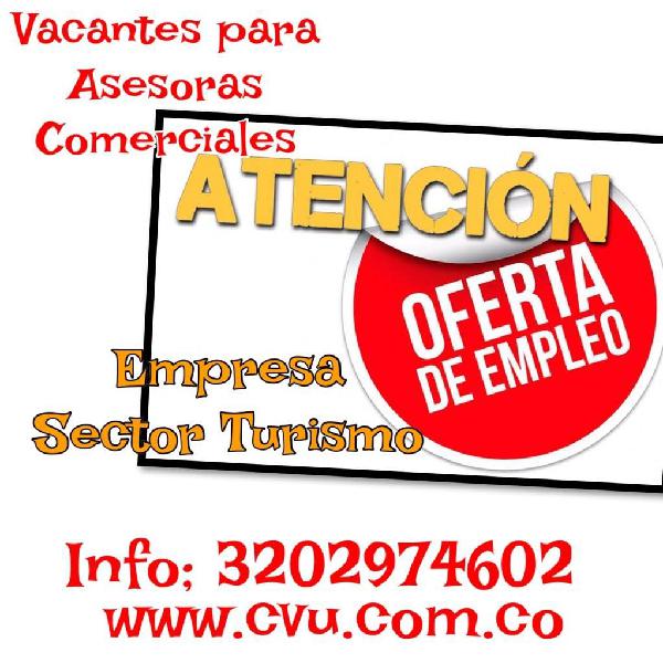 Vacante para Asesoras Comerciales