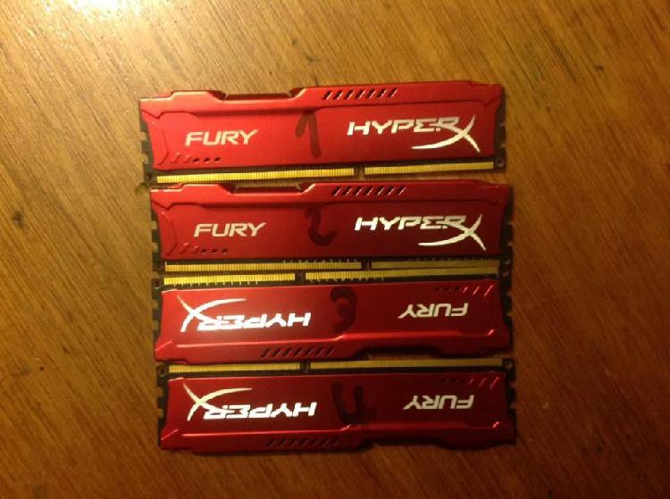 Memorias DDR3 Hyper Fury de 4GB cada una son 2 Blindadas